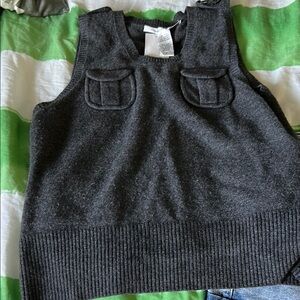 Diane Von Furstenberg Gray Knit Sweater